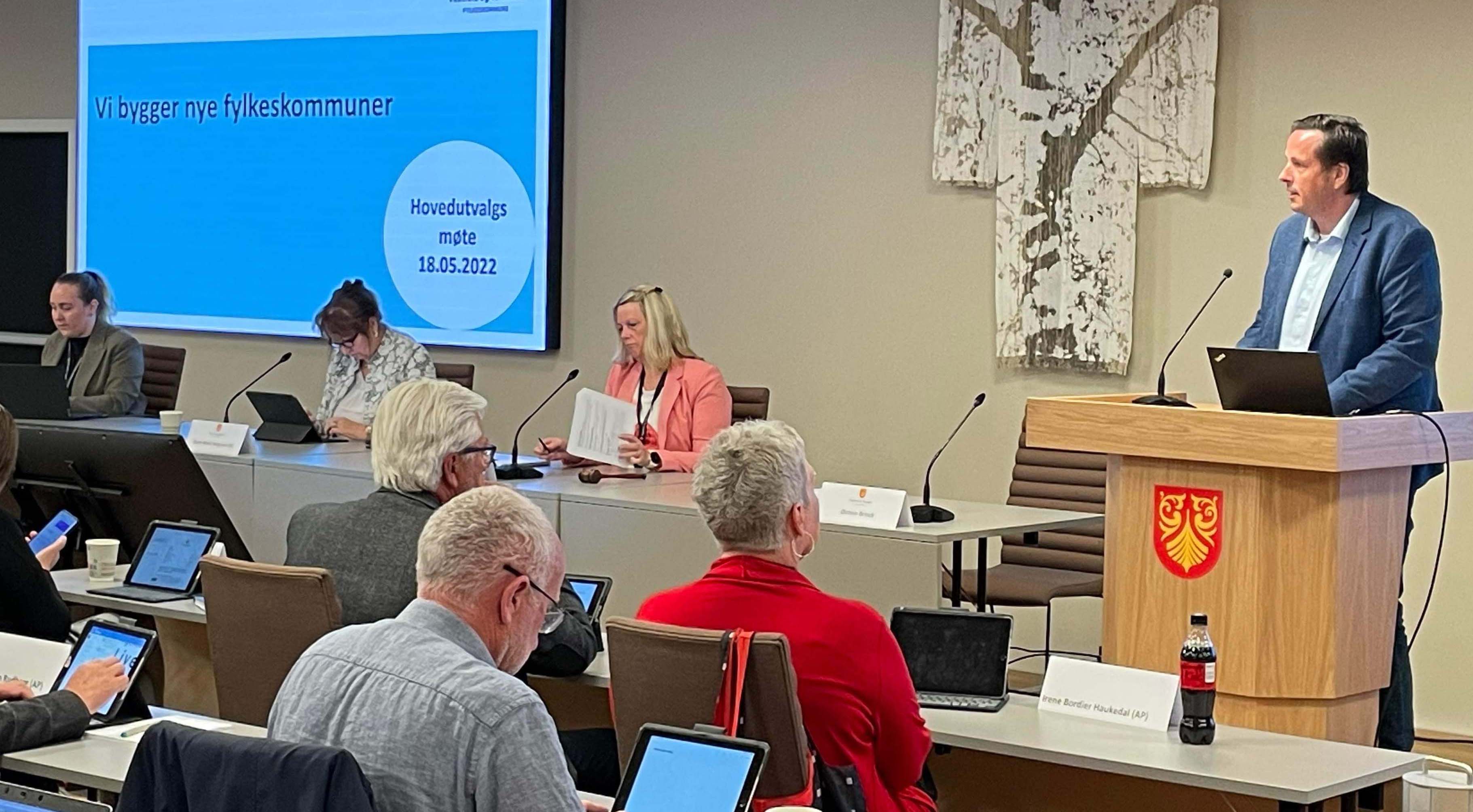Bilde fra møte i hovedutvalg Telemark