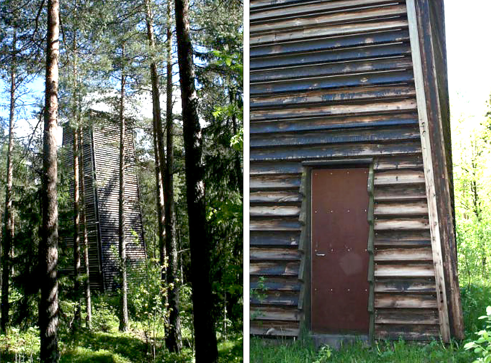 To monterte fotos av luftetårnet over Bragernestunnelen