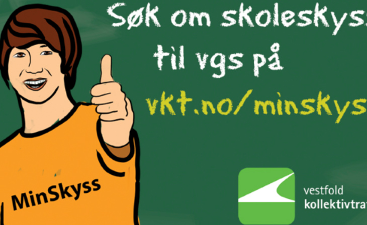 Plakat for søknad på skoleskyss