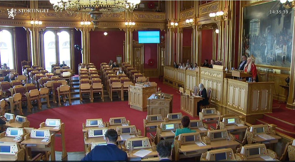 Bilde fra Stortingssalen