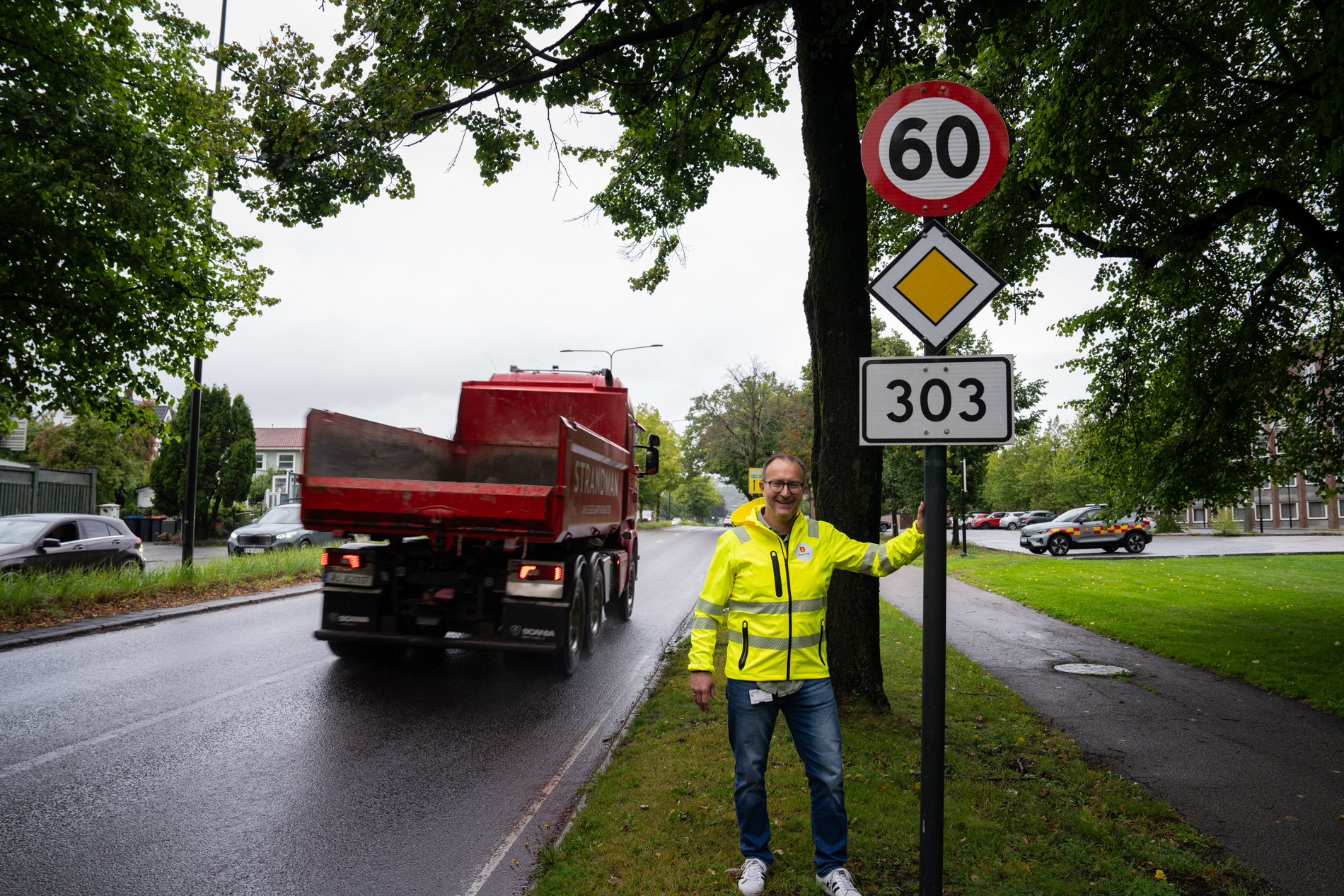 Rådgiver i Vestfold Fylkeskommune Glenn Frode Wik Lauritsen jobber med trafikksikkerhet og er opptatt av at fartgrensen skal oppleves som riktig.