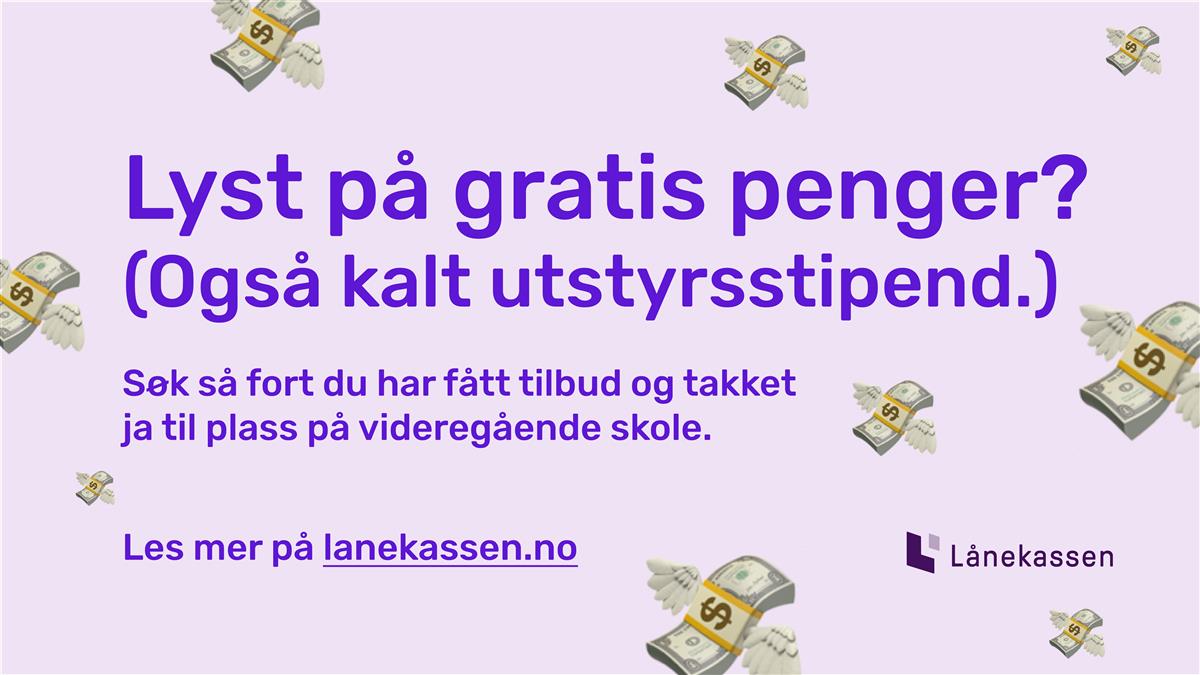 Søk om stipend så fort som mulig.