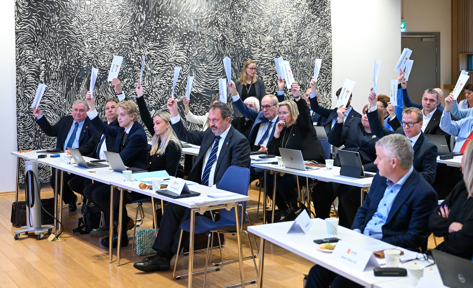 Votering ved håndsopprekking.