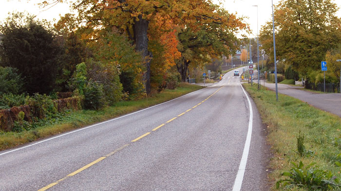 Bilde av veistrekning på Teie i Færder kommune