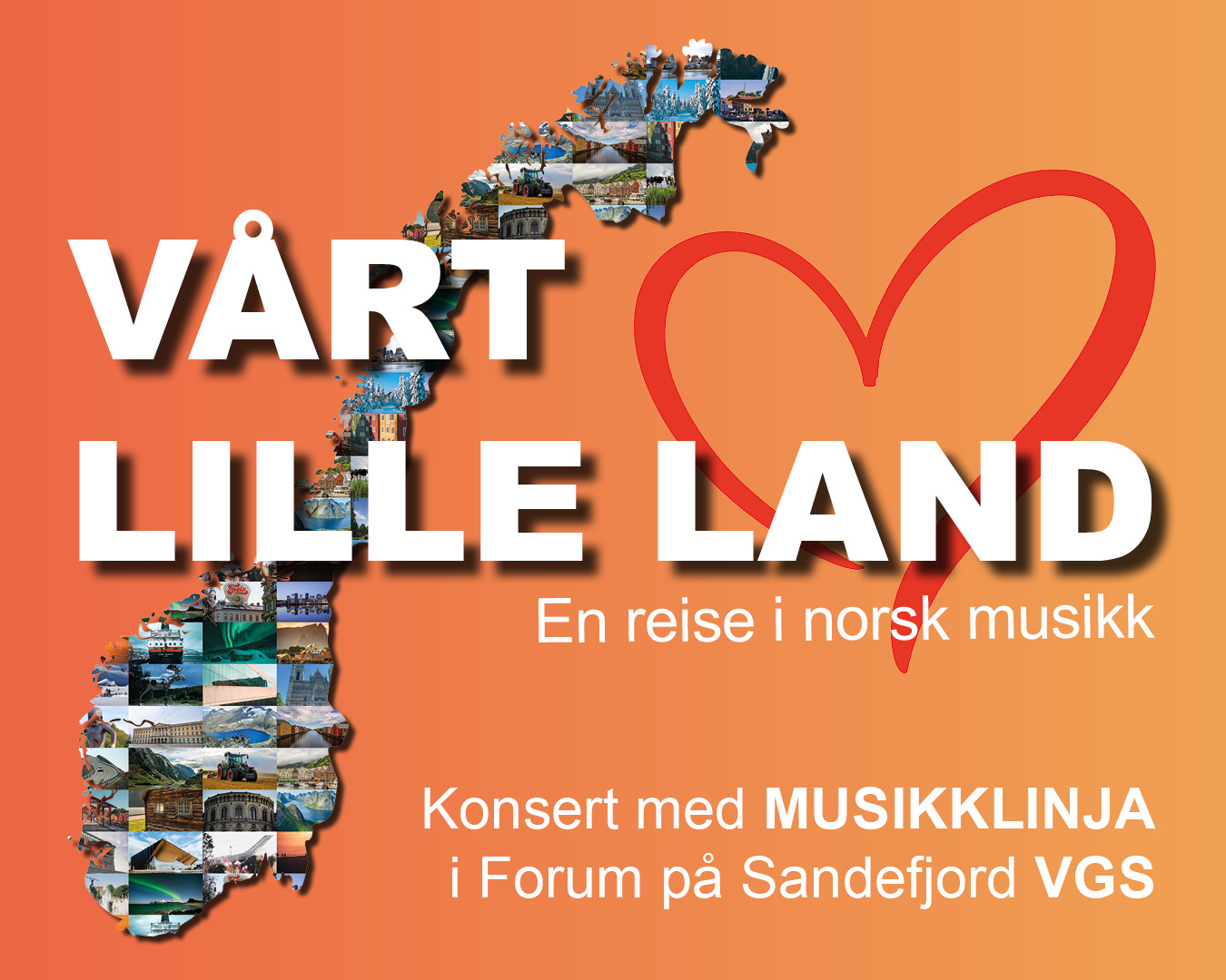 Plakat som viser bilde av Norge.