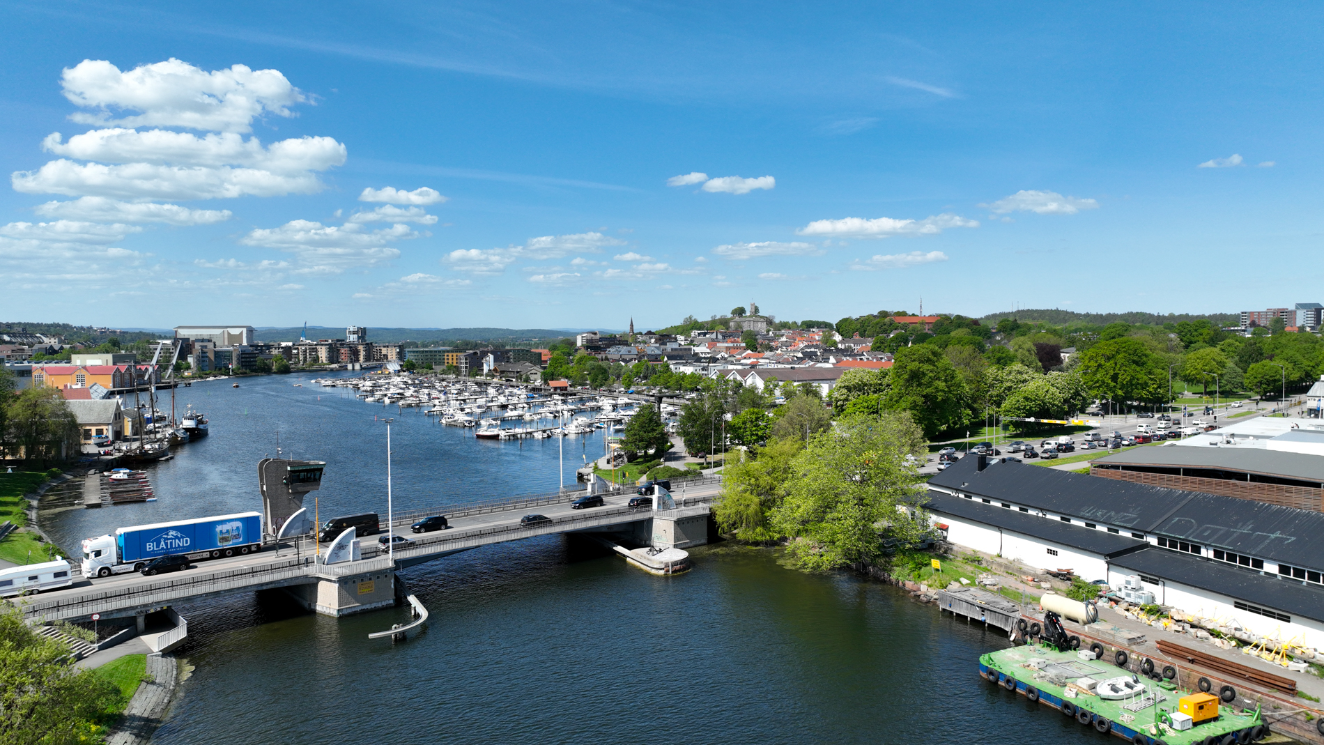 Kanalbrua stenges i tidsrommet 00.10 - 03.00 natt til onsdag for inspeksjon.