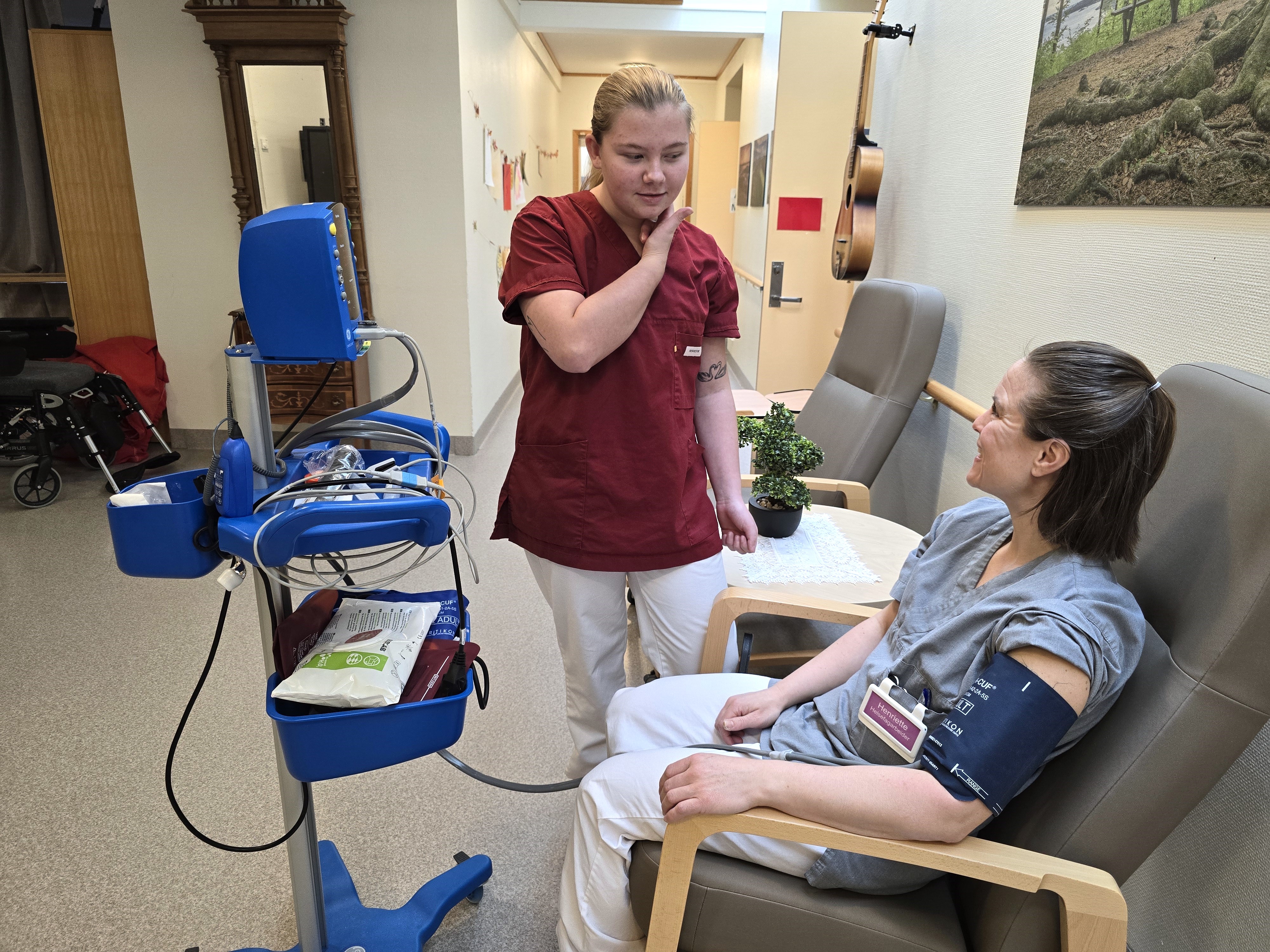 Pasient med helse- og oppvekststudent