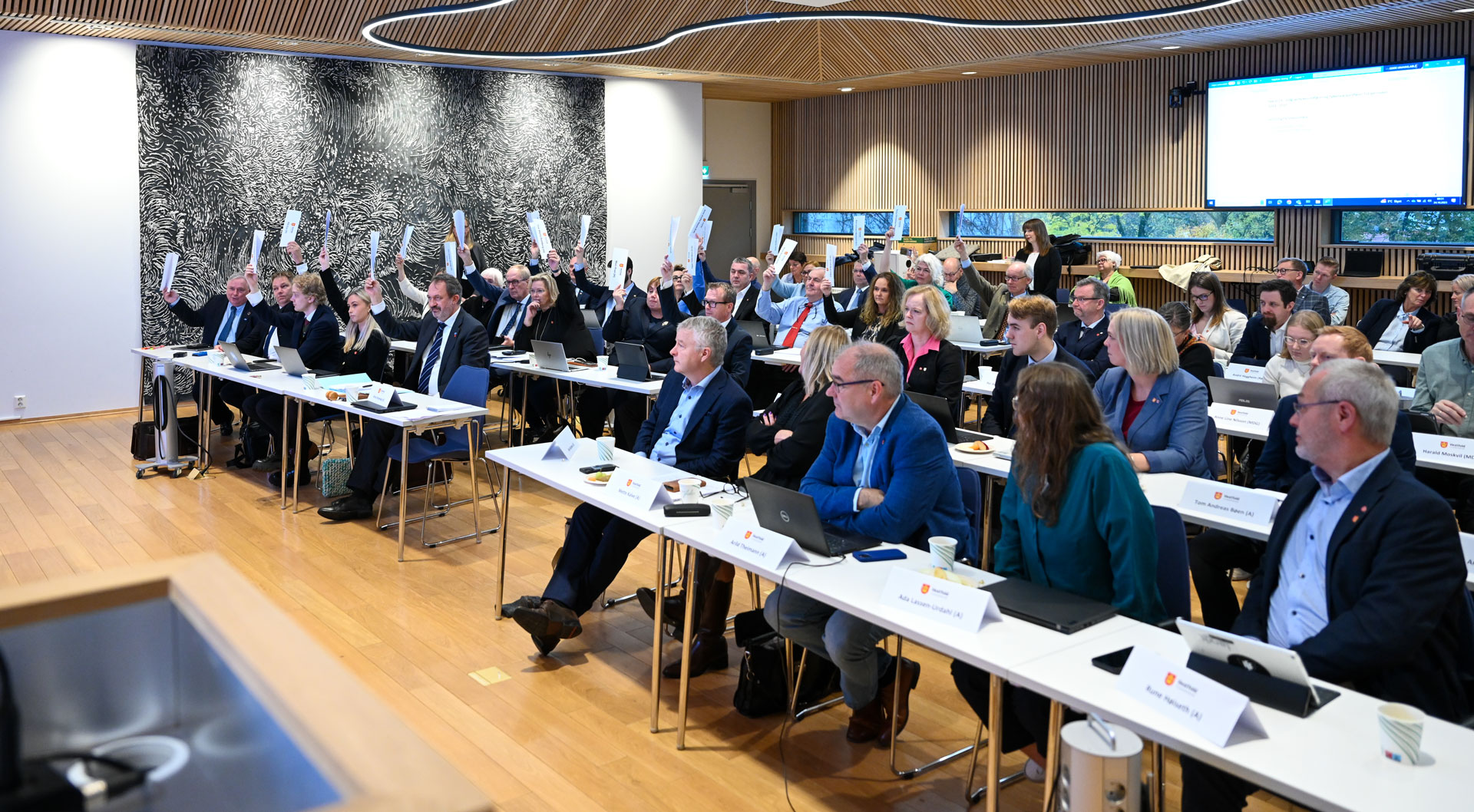 Bilde fra et politisk møte